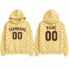 Gold and Brown Polka Dot Pullover Hoodie