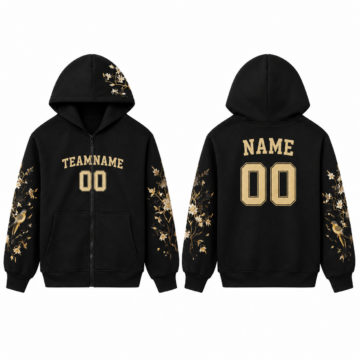 Black and Gold Oversized Crewneck Sweatshirt