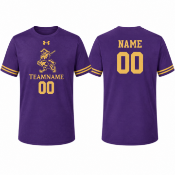 Gold and Purple Mascot Graphic T-Shirt