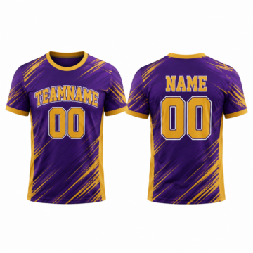 Gold and Purple Crew Neck T-Shirt