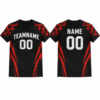 Black and Red Colorblock Crew Neck T-Shirt